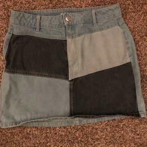 Patchwork Denim Wild Fable Skirt